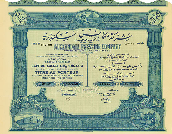Alexandria Pressing Company Société Anonyme Égyptienne [2 Stück]