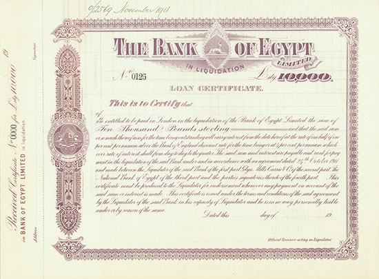 Bank of Egypt Limited in Liquidation