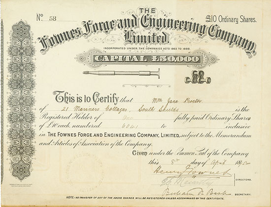Fownes Forge and Engineering Company, Limited