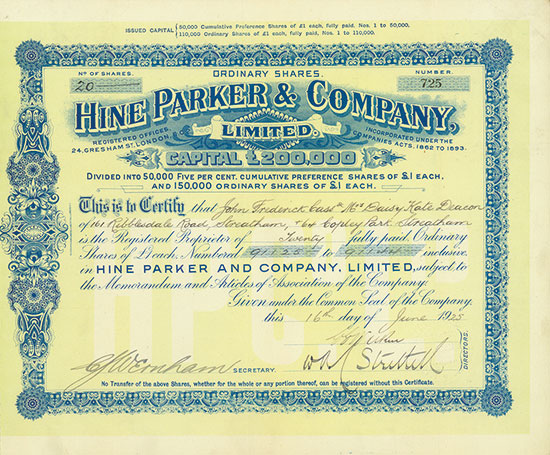 Hine Parker & Company, Limited