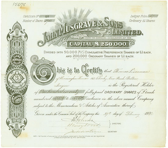 John Musgrave & Sons Limited