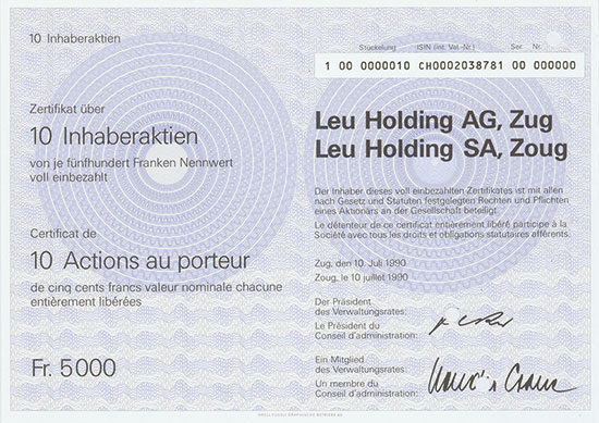 Leu Holding AG