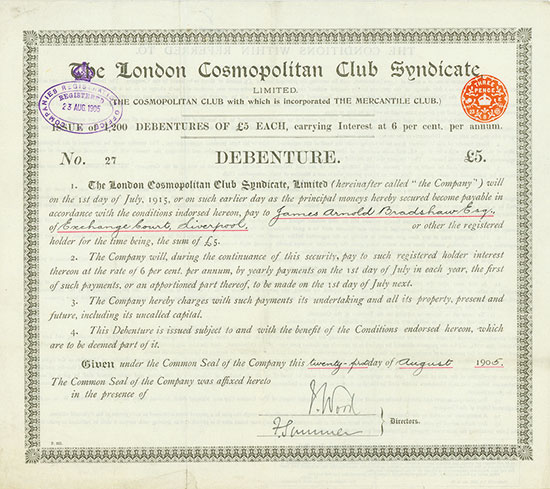 London Cosmopolitan Club Syndicate, Limited