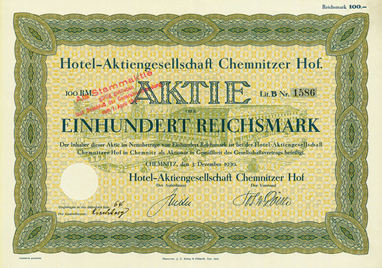 Hotel-Aktiengesellschaft Chemnitzer Hof