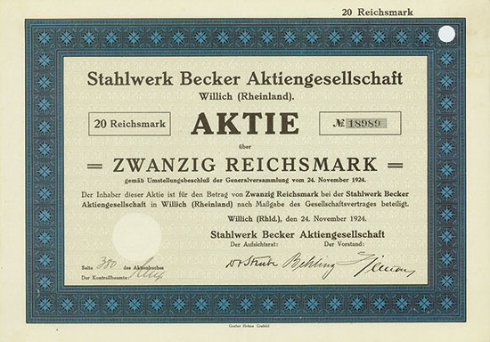 Stahlwerk Becker AG