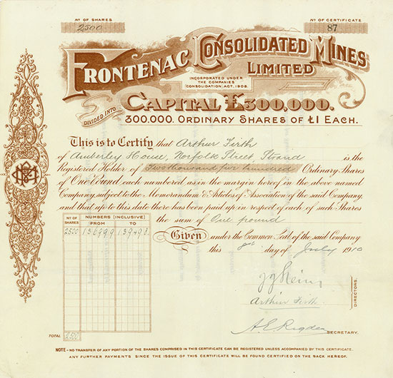 Frontenac Consolidated Mines Limited
