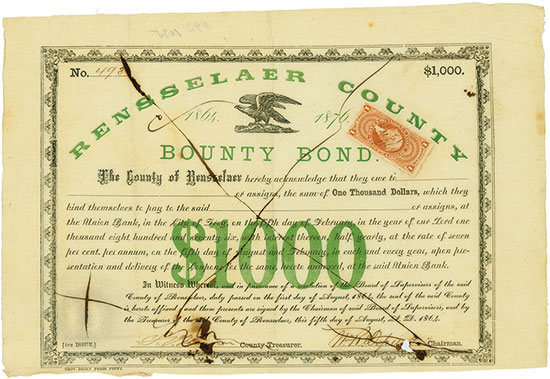 Rensselaer County - Bounty Bond