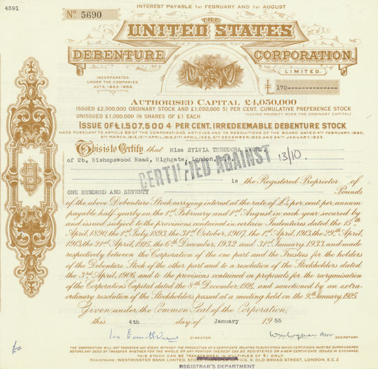 United States Debenture Corporation, Limited
