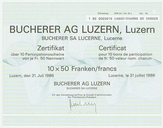 Bucherer Holding AG Luzern