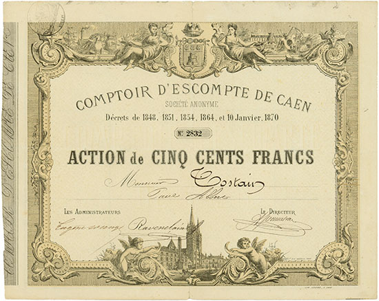 Comptoir d'Escompte de Caen Société Anonyme
