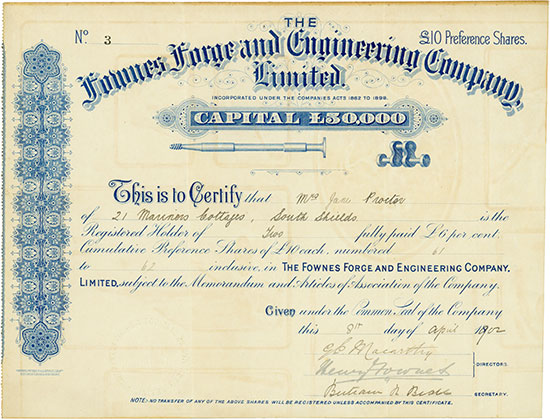 Fownes Forge and Engineering Company, Limited