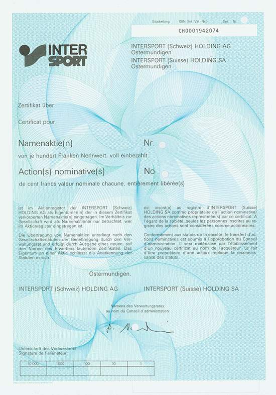 Intersport (Schweiz) Holding AG / Intersport (Suisse) Holding SA