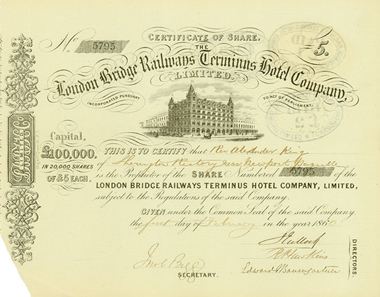 London Bridge Railways Terminus Hotel Company Limited