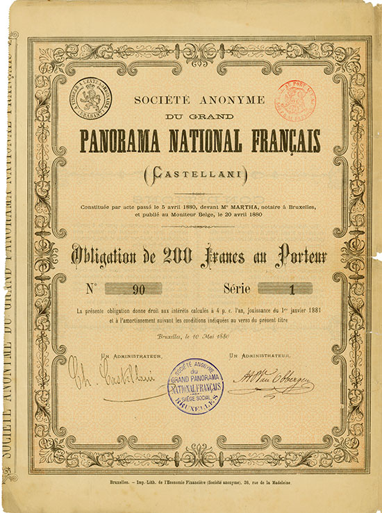 Société Anonyme du Grand Panorama National Française (Castellani)