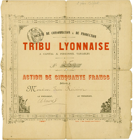Société de Consommation & de Production Tribu Lyonnaise a Capital & Personnel Variables