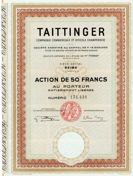 Taittinger Compagnie Commerciale et Viticole Champenoise