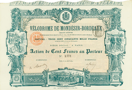 Vélodrome de Mondésir-Bordeaux Société Anonyme