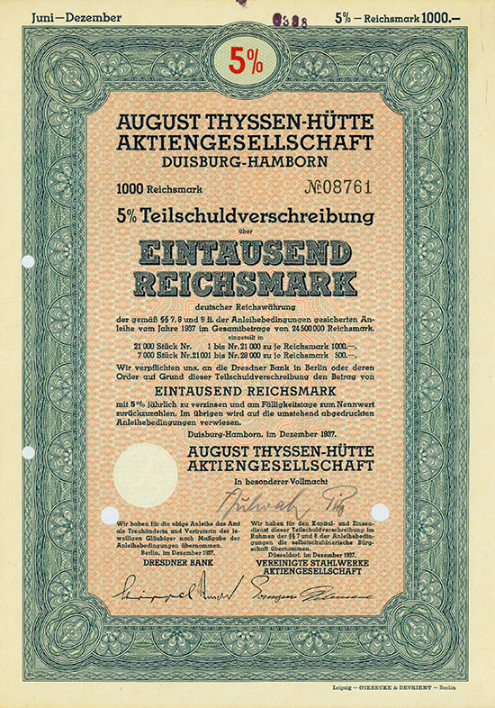 August Thyssen-Hütte AG [2 Stück]