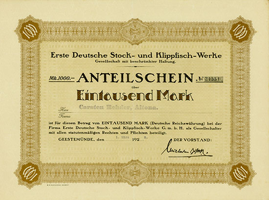 Erste Deutsche Stock- & Klippfisch-Werke GmbH