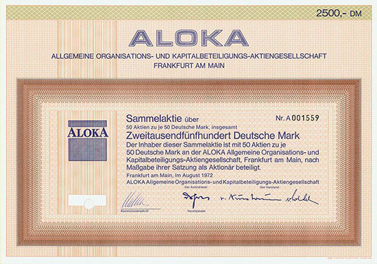 ALOKA Allgemeine Organisations- und Kapitalbeteiligungs-AG