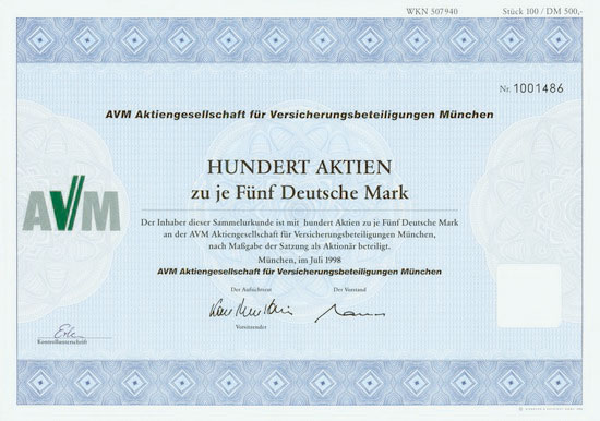 AVM Aktiengesellschaft für Versicherungsbeteiligungen München