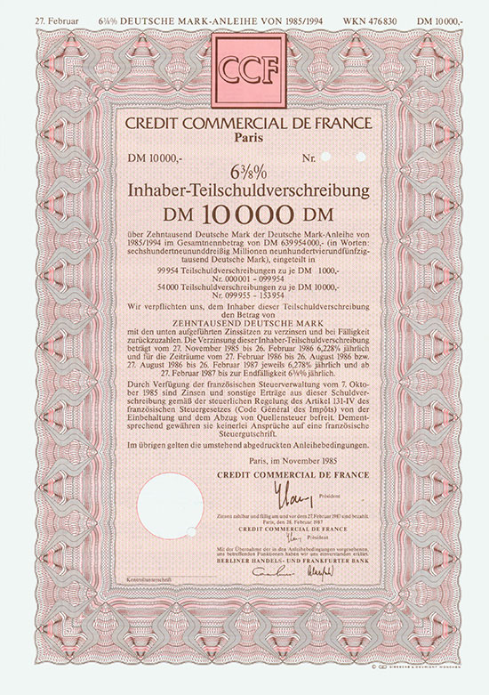 Credit Commercial de France