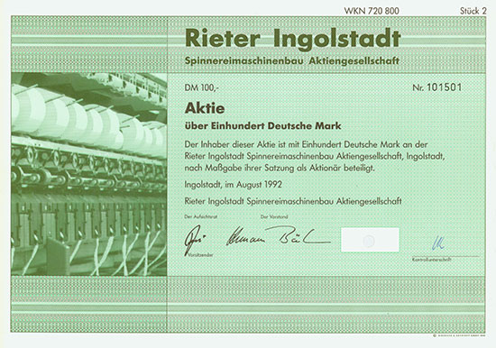 Rieter Ingolstadt Spinnereimaschinenbau AG