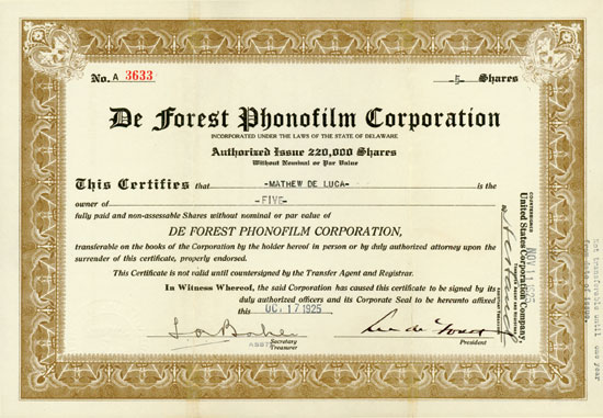 De Forest Phonofilm Corporation