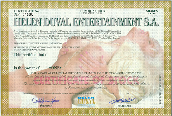 Helen Duval Entertainment S. A.