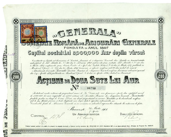 "Generala" Societate Românâ de Asigurari Generale