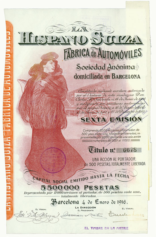 La Hispano Suiza Fabrica de Automóviles S.A.
