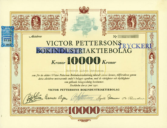 Victor Pettersons Bokindustriaktiebolag (Tryckerj)