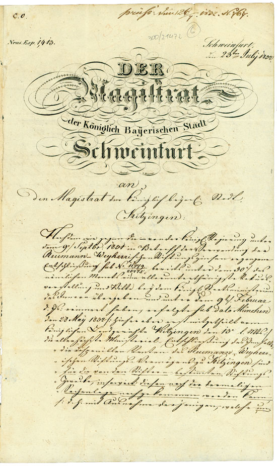 Magistrat der Königlich Bayerischen Stadt Schweinfurt