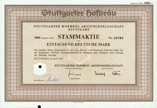 Stuttgarter Hofbräu AG