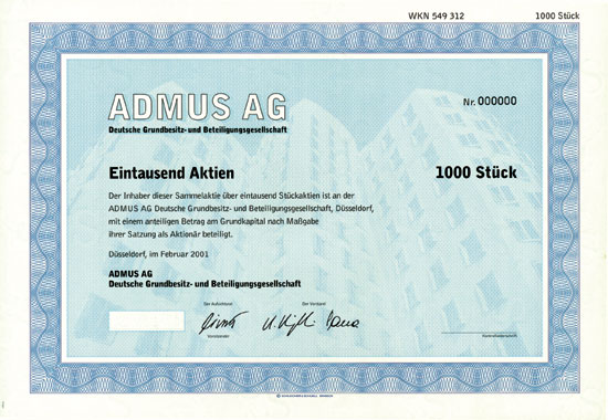 Admus AG Deutsche Grundbesitz- und Beteiligungsgesellschaft