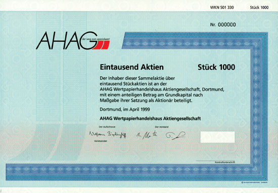 AHAG Wertpapierhandelshaus AG
