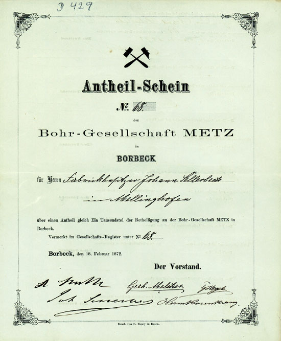 Bohr-Gesellschaft Metz in Borbeck