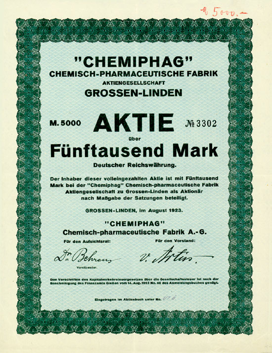 "Chemiephag" Chemisch-Pharmaceutische Fabrik AG