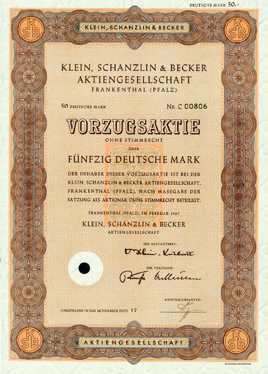 Klein, Schanzlin & Becker AG