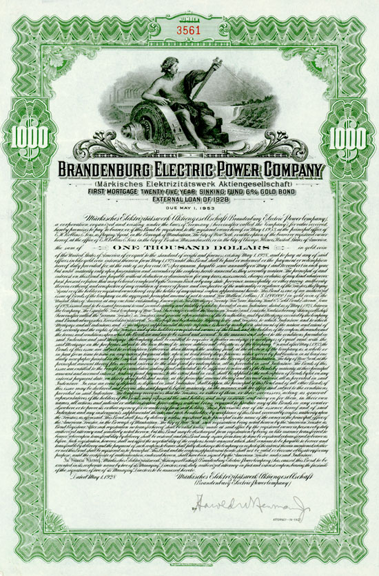 Brandenburg Electric Power Company (Märkisches Elektrizitätswerk AG) 