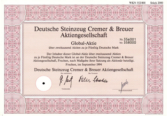 Deutsche Steinzeug Cremer & Breuer AG