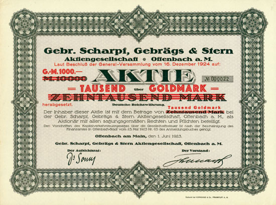 Gebr. Scharpf, Gebrägs & Stern AG