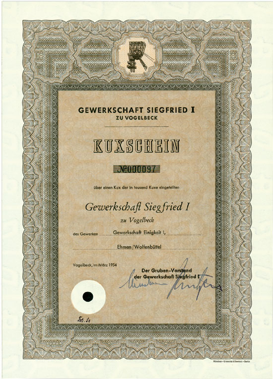 Gewerkschaft Siegfried I zu Vogelsbeck