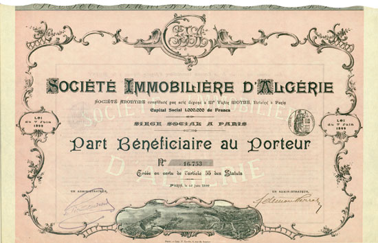 Société Immobilière d'algérie S. A.