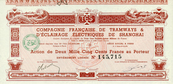 Compagnie Française de Tramways & d'Éclairage Électriques de Shanghai