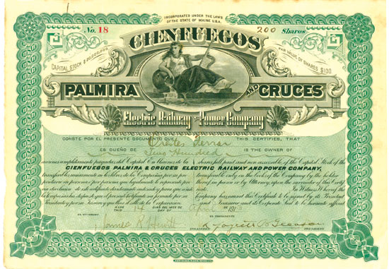 Cienfuegos Palmira and Cruces Electric Railway and Power Company