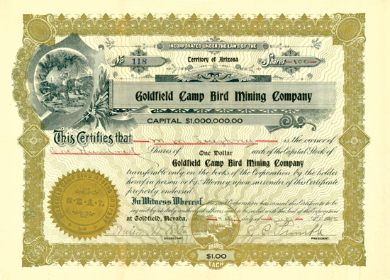 Goldfield Camp Bird Mining Company