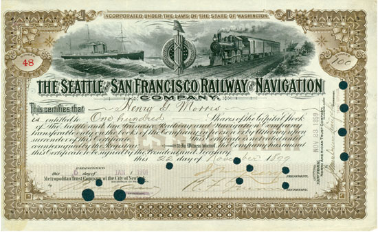 Seattle and San Fransisco Railway and Navigation Company