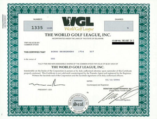 World Gold League, Inc.