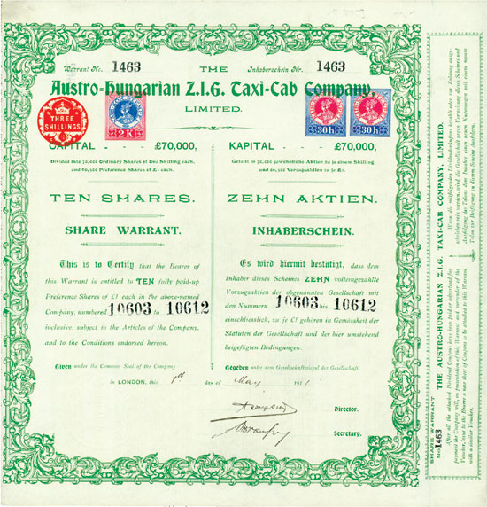 Austro-Hungarian Z.I.G. Taxi-Cab Company